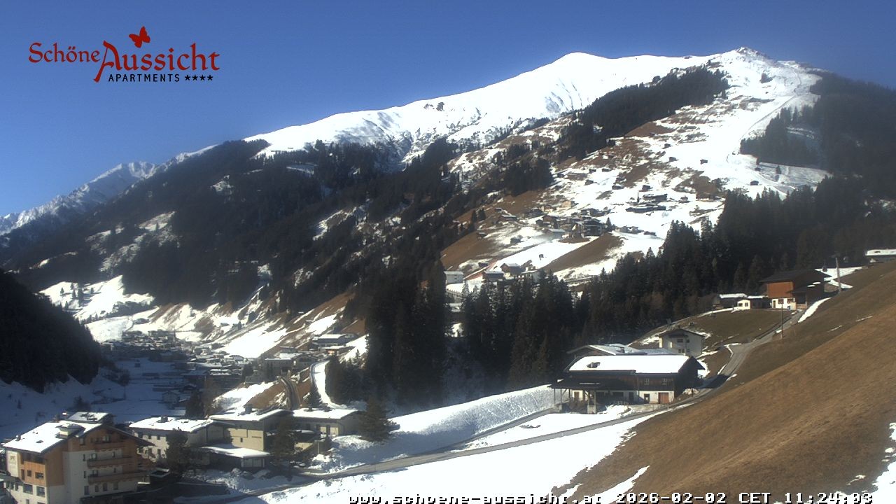 Archiv Foto Webcam Tux Lanersbach - Ausblick Appartements Schöne Aussicht