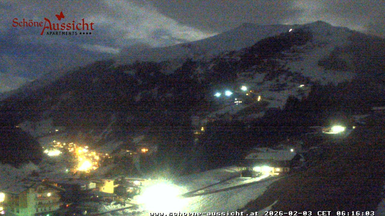 Archiv Foto Webcam Tux Lanersbach - Ausblick Appartements Schöne Aussicht