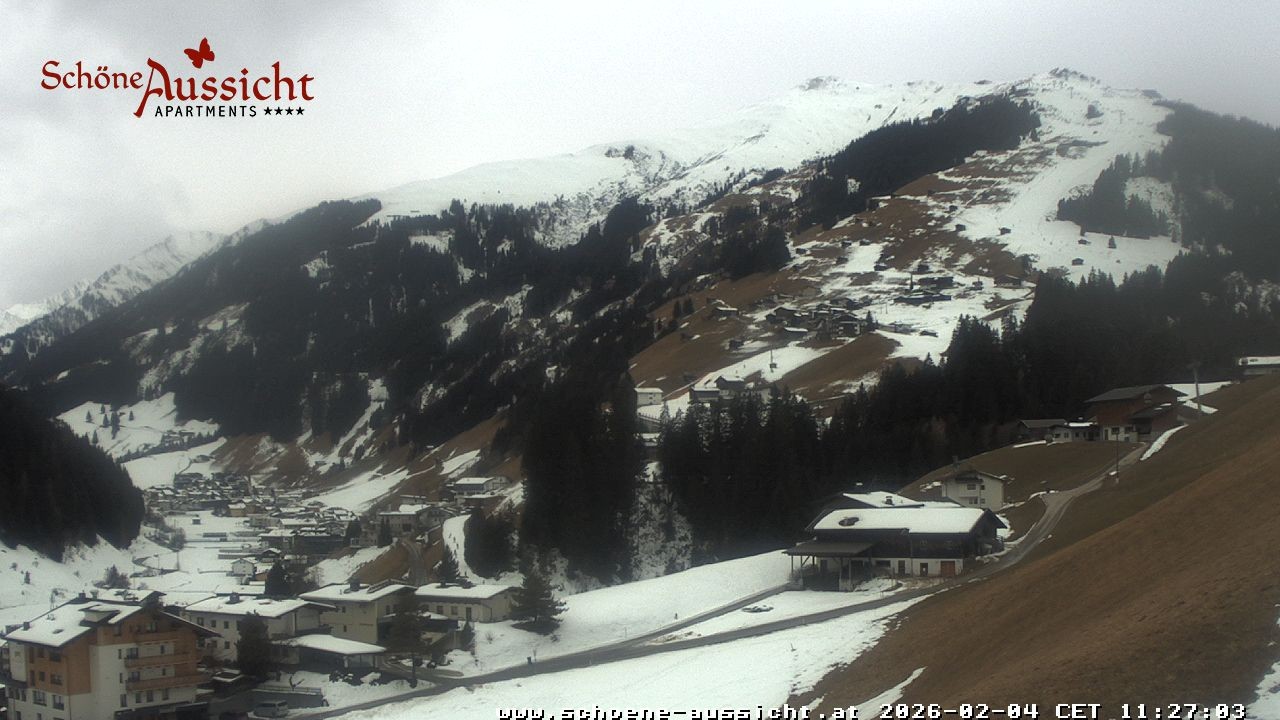 Archiv Foto Webcam Tux Lanersbach - Ausblick Appartements Schöne Aussicht