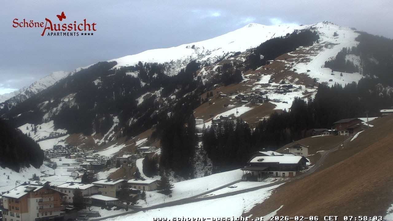 Archiv Foto Webcam Tux Lanersbach - Ausblick Appartements Schöne Aussicht