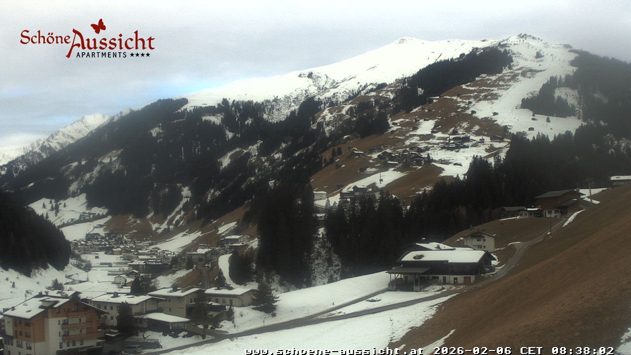 Archiv Foto Webcam Tux Lanersbach - Ausblick Appartements Schöne Aussicht