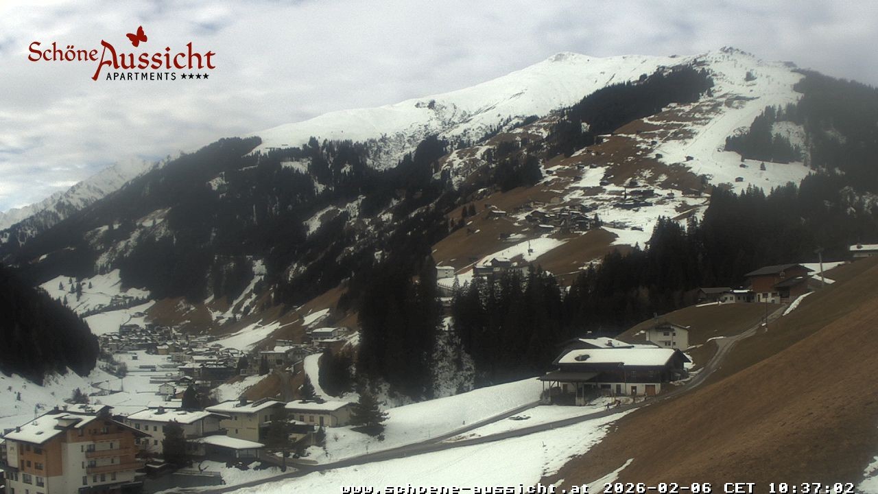 Archiv Foto Webcam Tux Lanersbach - Ausblick Appartements Schöne Aussicht