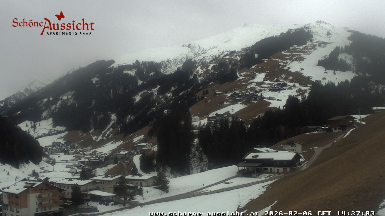 Archiv Foto Webcam Tux Lanersbach - Ausblick Appartements Schöne Aussicht