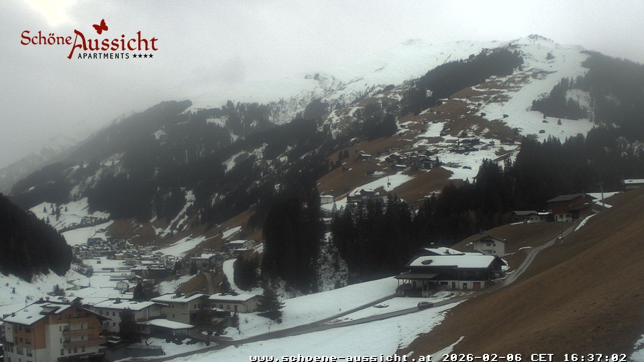 Archiv Foto Webcam Tux Lanersbach - Ausblick Appartements Schöne Aussicht