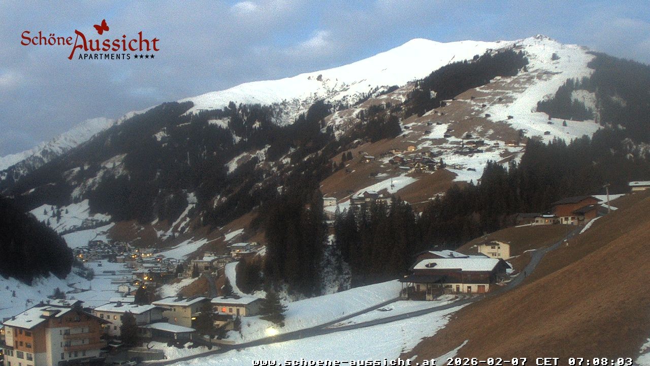Archiv Foto Webcam Tux Lanersbach - Ausblick Appartements Schöne Aussicht