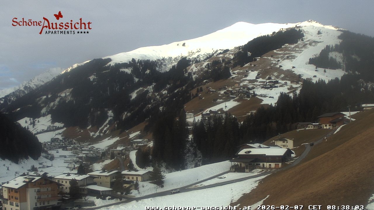 Archiv Foto Webcam Tux Lanersbach - Ausblick Appartements Schöne Aussicht