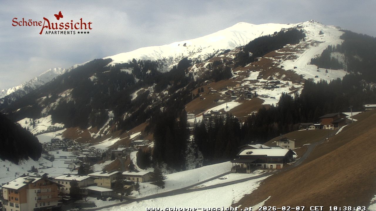 Archiv Foto Webcam Tux Lanersbach - Ausblick Appartements Schöne Aussicht