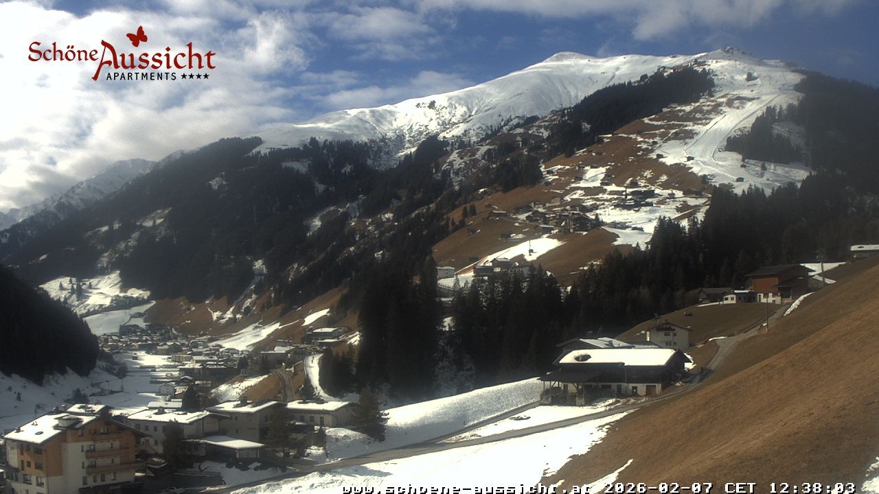 Archiv Foto Webcam Tux Lanersbach - Ausblick Appartements Schöne Aussicht