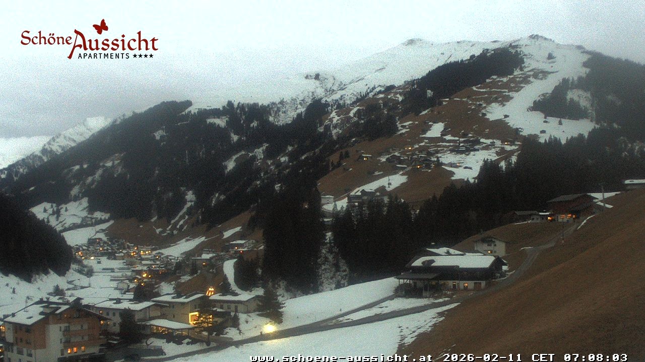 Archiv Foto Webcam Tux Lanersbach - Ausblick Appartements Schöne Aussicht