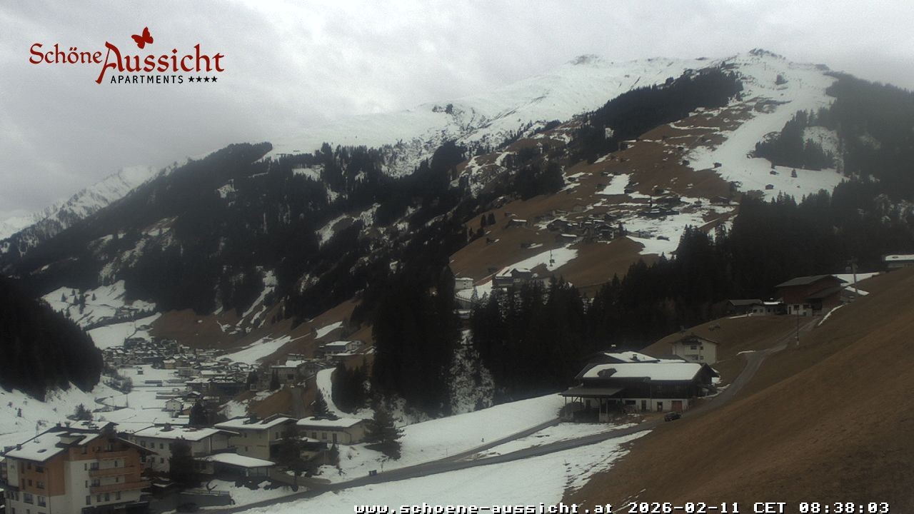 Archiv Foto Webcam Tux Lanersbach - Ausblick Appartements Schöne Aussicht