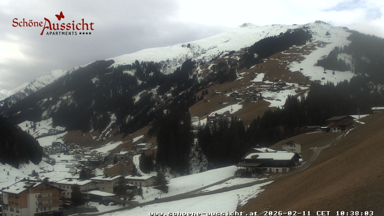 Archiv Foto Webcam Tux Lanersbach - Ausblick Appartements Schöne Aussicht