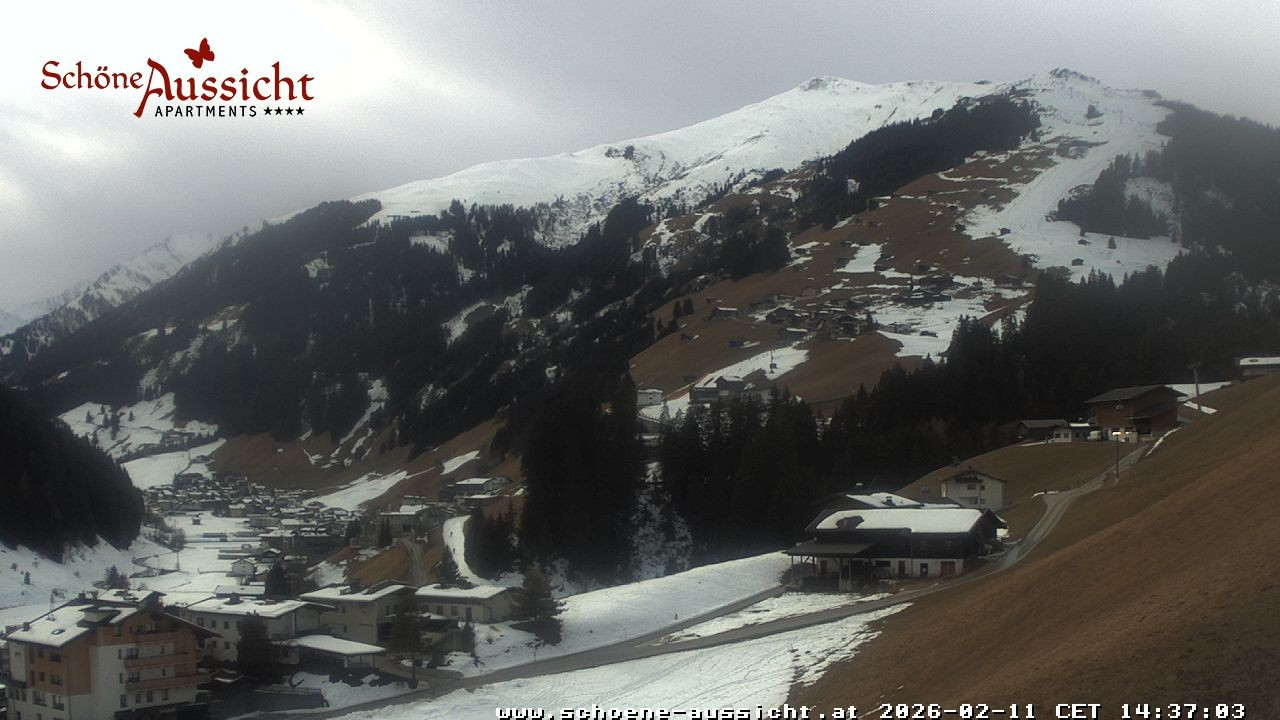 Archiv Foto Webcam Tux Lanersbach - Ausblick Appartements Schöne Aussicht