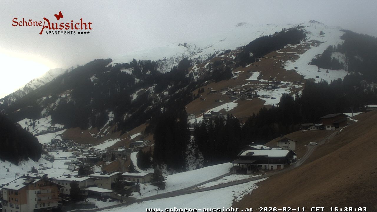 Archiv Foto Webcam Tux Lanersbach - Ausblick Appartements Schöne Aussicht