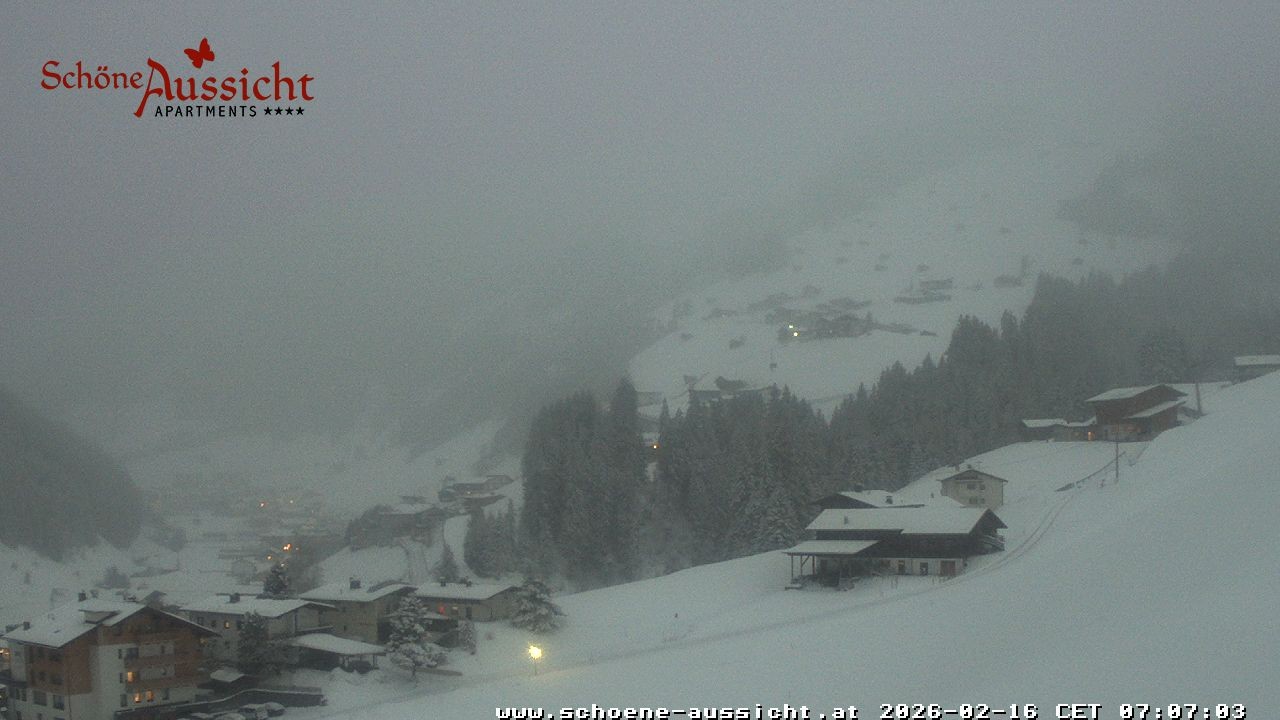 Archiv Foto Webcam Tux Lanersbach - Ausblick Appartements Schöne Aussicht