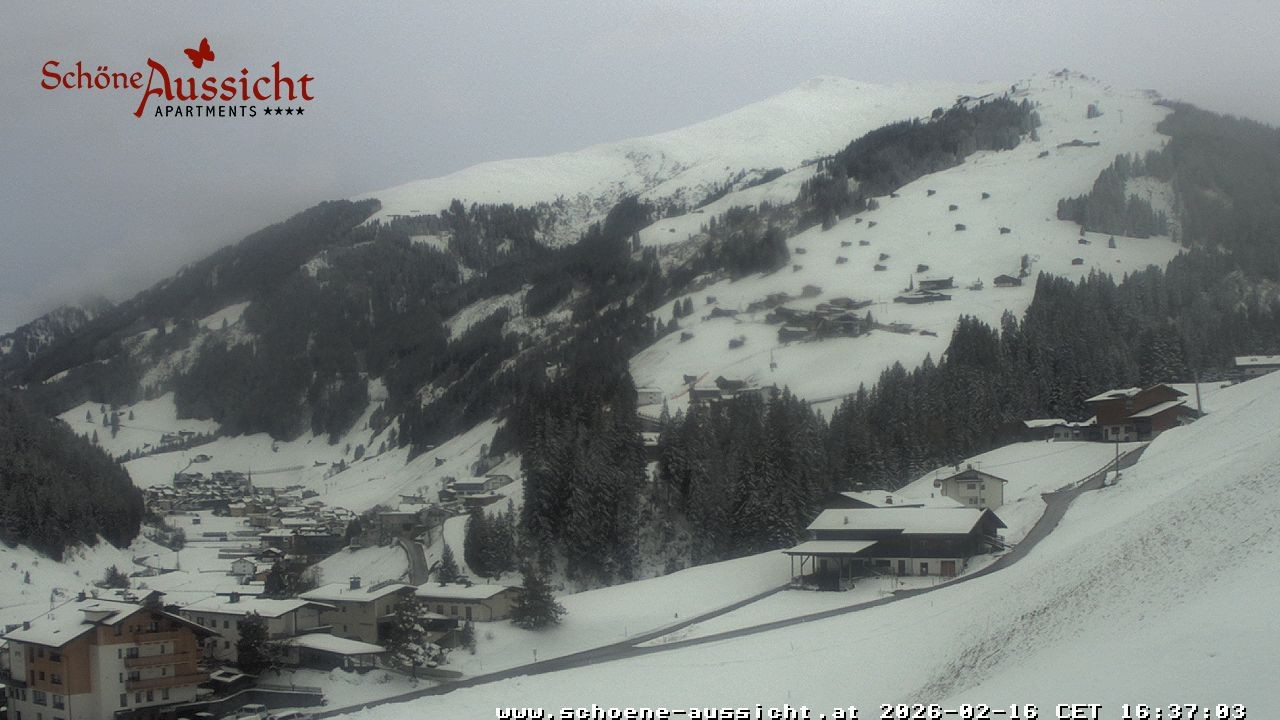 Archiv Foto Webcam Tux Lanersbach - Ausblick Appartements Schöne Aussicht