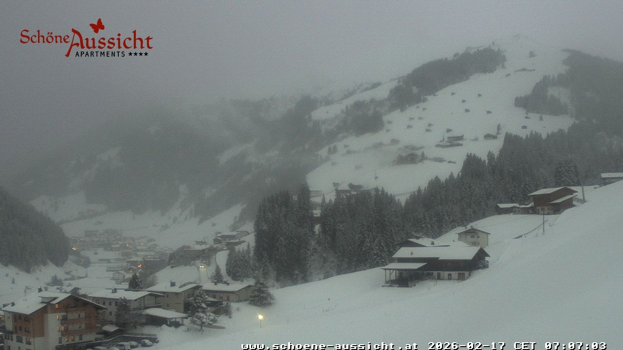 Archiv Foto Webcam Tux Lanersbach - Ausblick Appartements Schöne Aussicht