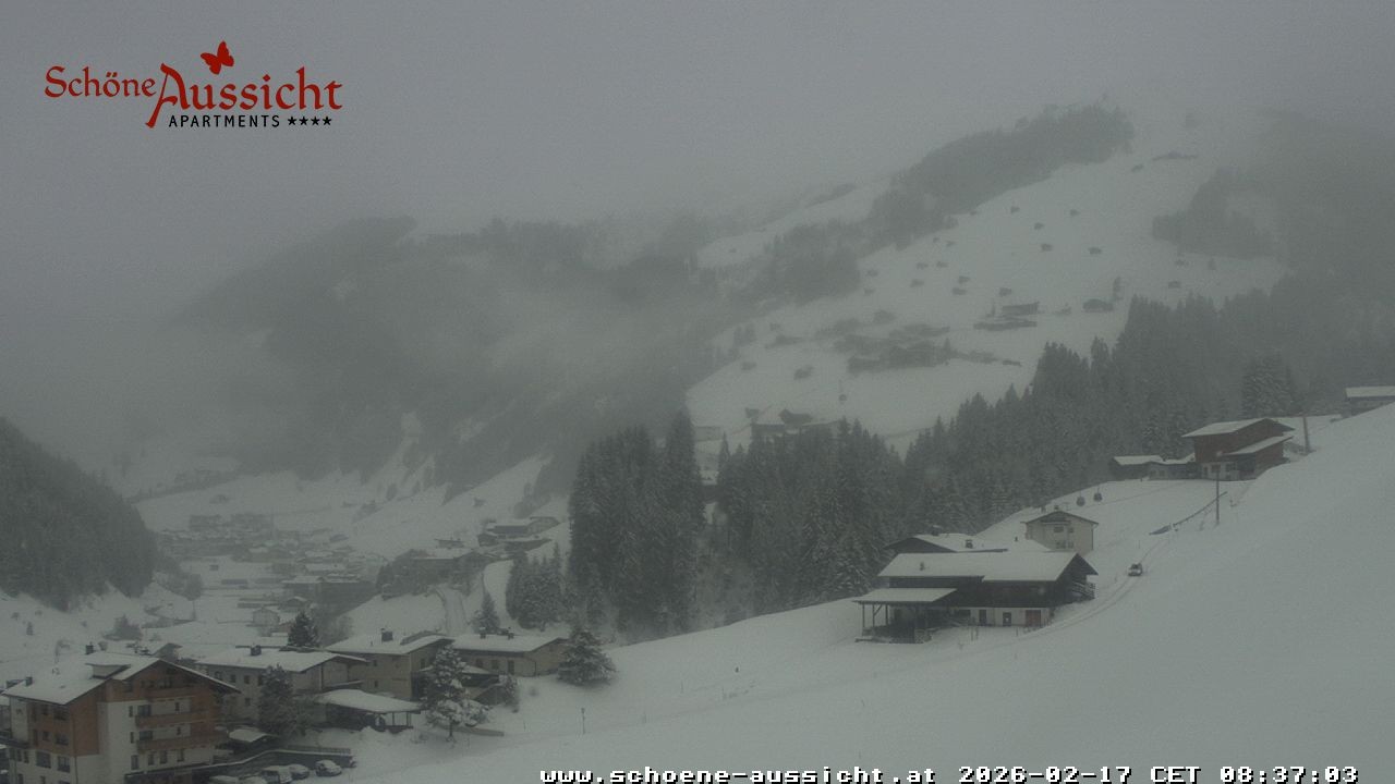 Archiv Foto Webcam Tux Lanersbach - Ausblick Appartements Schöne Aussicht