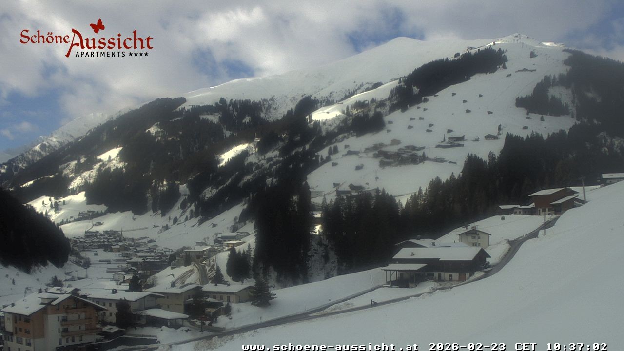 Archiv Foto Webcam Tux Lanersbach - Ausblick Appartements Schöne Aussicht