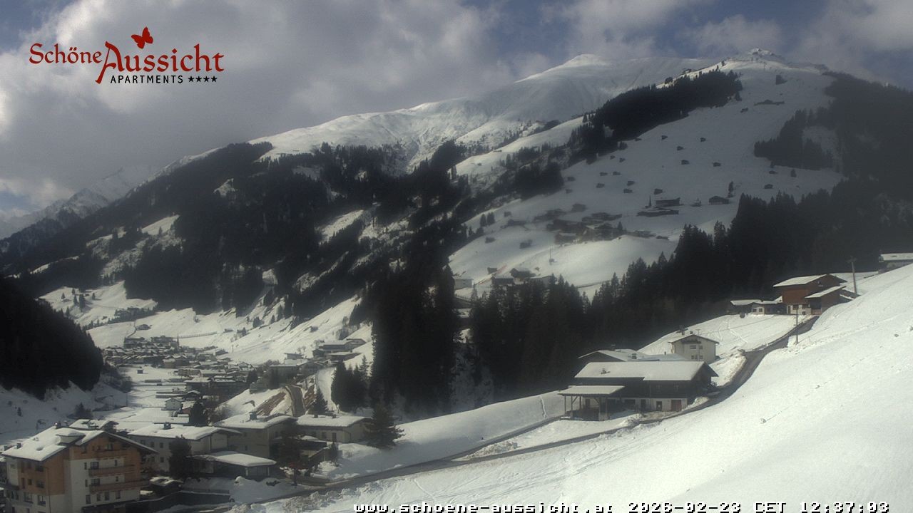 Archiv Foto Webcam Tux Lanersbach - Ausblick Appartements Schöne Aussicht