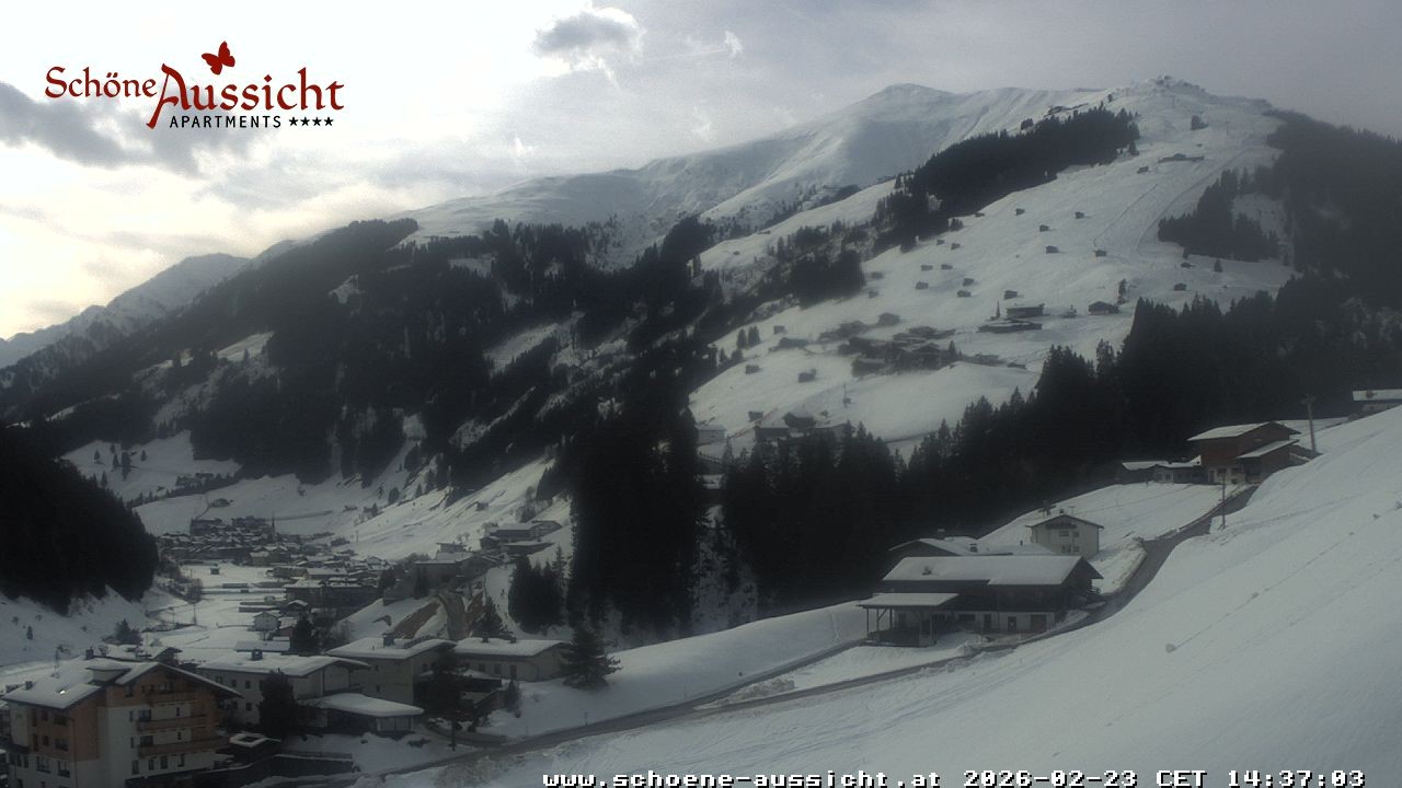 Archiv Foto Webcam Tux Lanersbach - Ausblick Appartements Schöne Aussicht