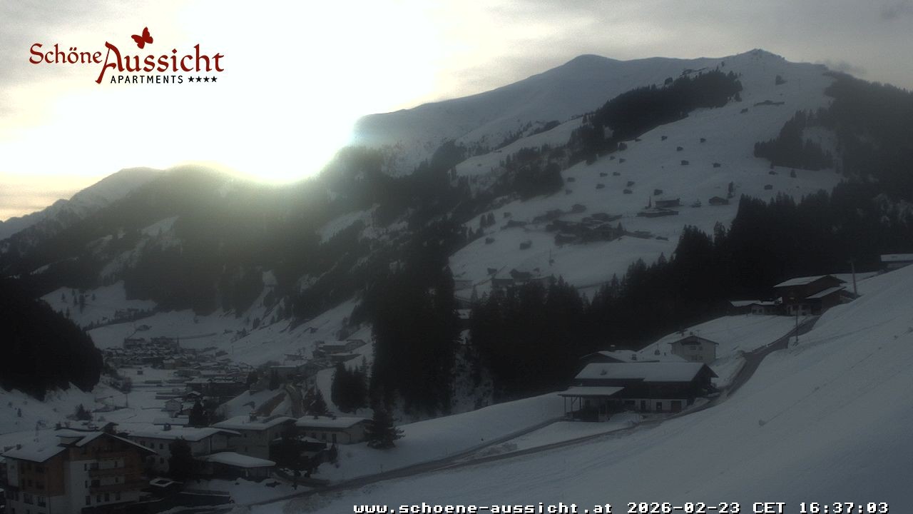 Archiv Foto Webcam Tux Lanersbach - Ausblick Appartements Schöne Aussicht