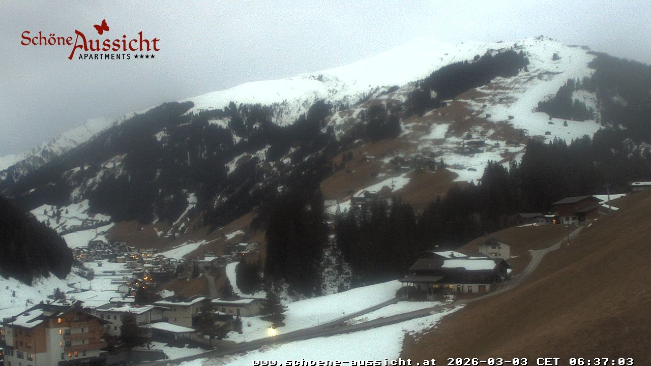 Archiv Foto Webcam Tux Lanersbach - Ausblick Appartements Schöne Aussicht