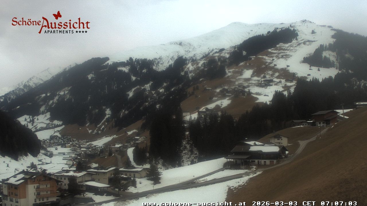 Archiv Foto Webcam Tux Lanersbach - Ausblick Appartements Schöne Aussicht