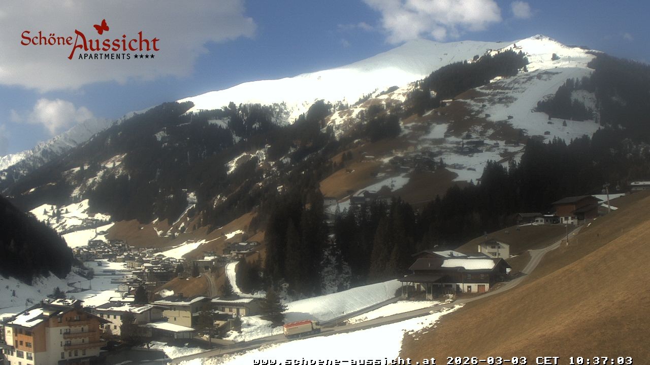 Archiv Foto Webcam Tux Lanersbach - Ausblick Appartements Schöne Aussicht