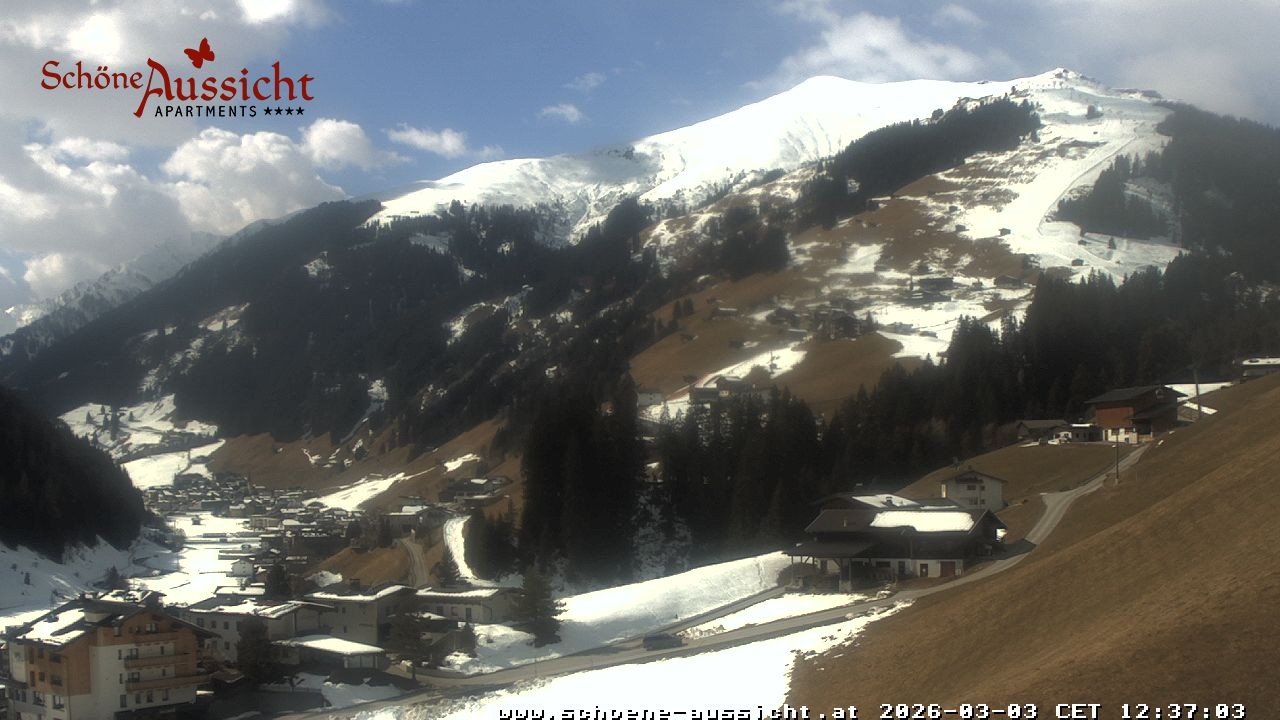 Archiv Foto Webcam Tux Lanersbach - Ausblick Appartements Schöne Aussicht