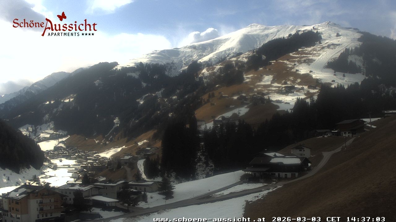 Archiv Foto Webcam Tux Lanersbach - Ausblick Appartements Schöne Aussicht