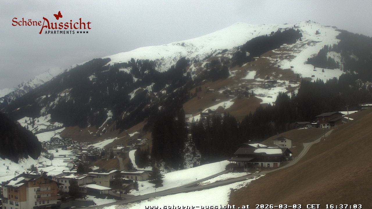 Archiv Foto Webcam Tux Lanersbach - Ausblick Appartements Schöne Aussicht