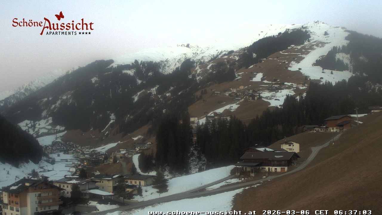 Archiv Foto Webcam Tux Lanersbach - Ausblick Appartements Schöne Aussicht