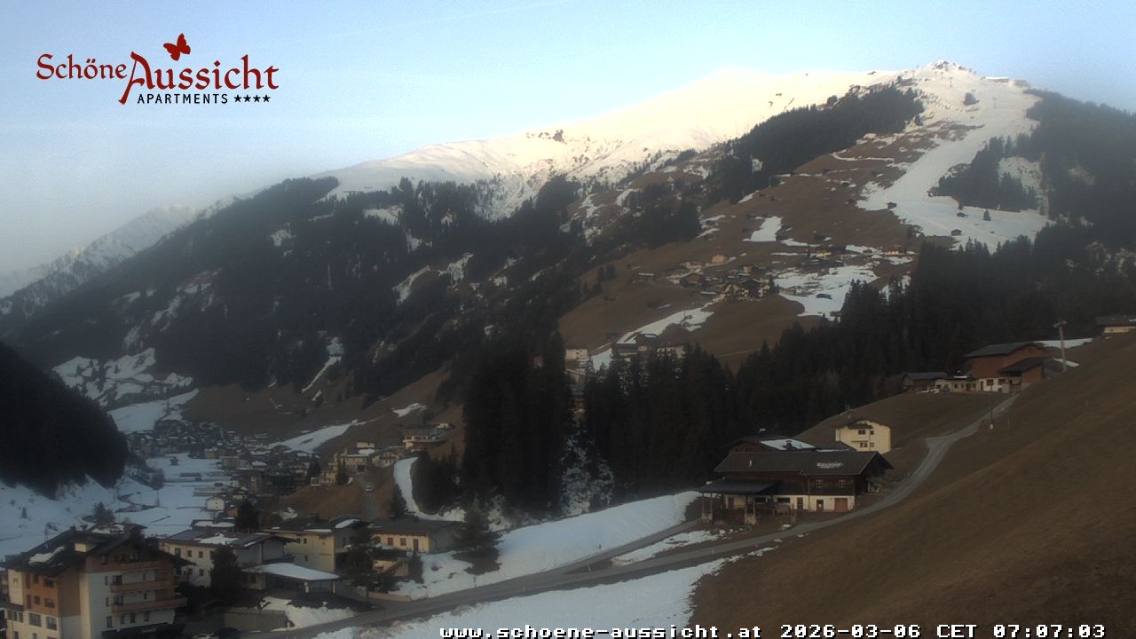 Archiv Foto Webcam Tux Lanersbach - Ausblick Appartements Schöne Aussicht