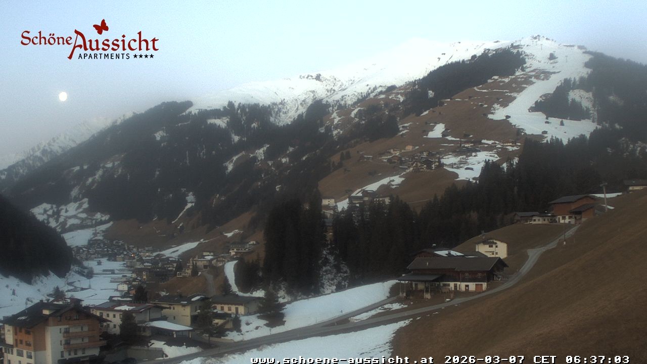 Archiv Foto Webcam Tux Lanersbach - Ausblick Appartements Schöne Aussicht