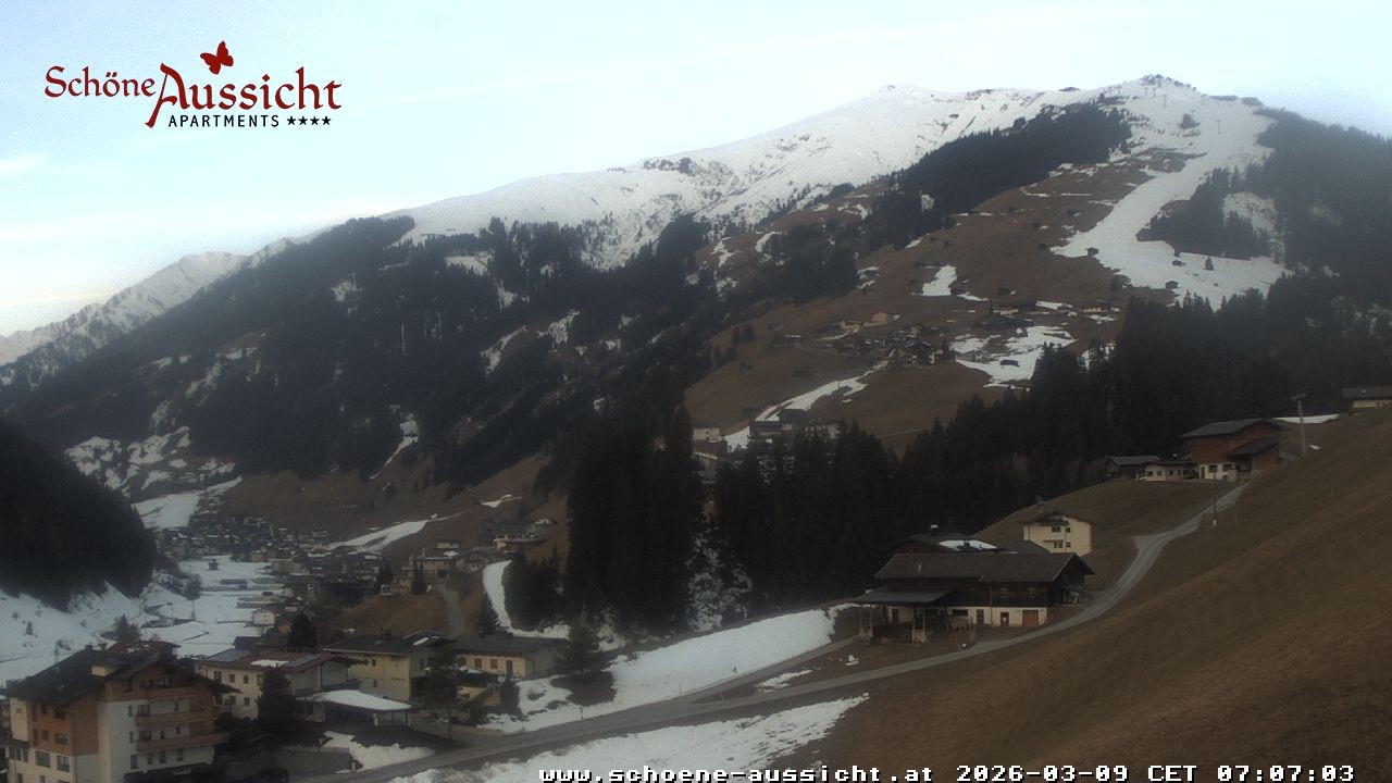 Archiv Foto Webcam Tux Lanersbach - Ausblick Appartements Schöne Aussicht