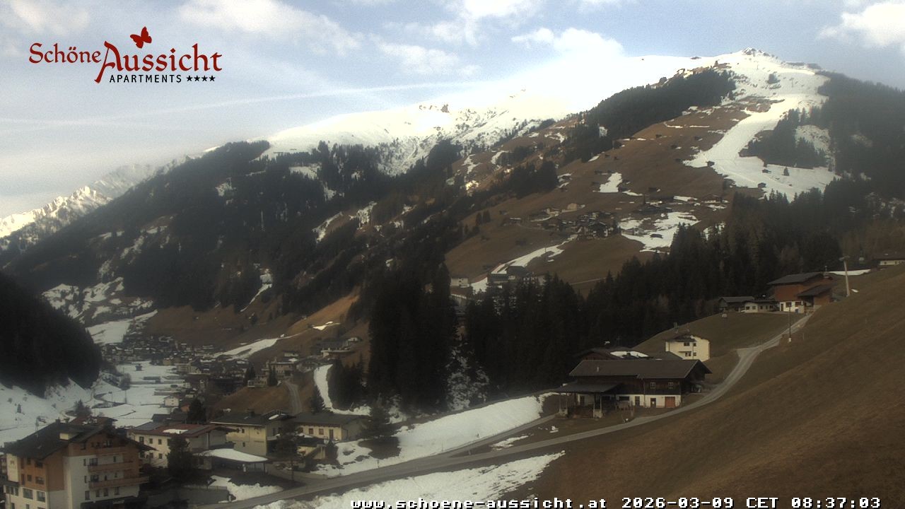 Archiv Foto Webcam Tux Lanersbach - Ausblick Appartements Schöne Aussicht