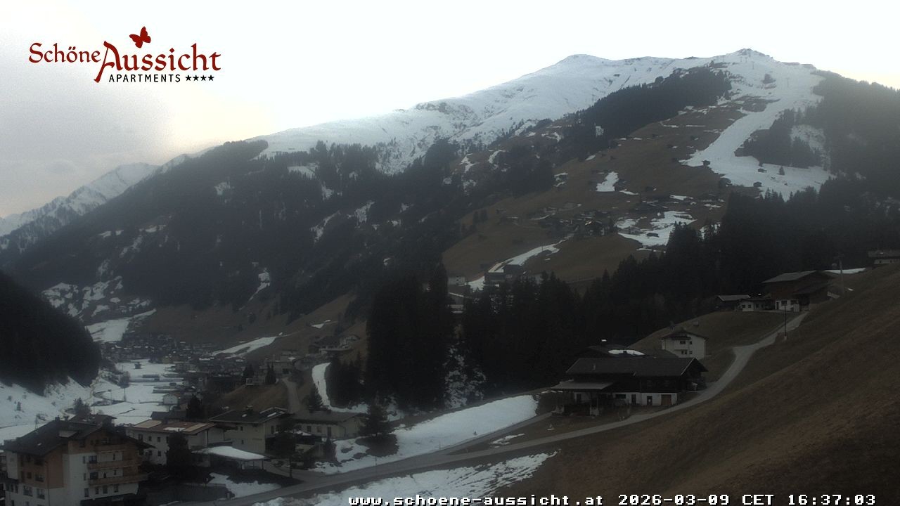 Archiv Foto Webcam Tux Lanersbach - Ausblick Appartements Schöne Aussicht