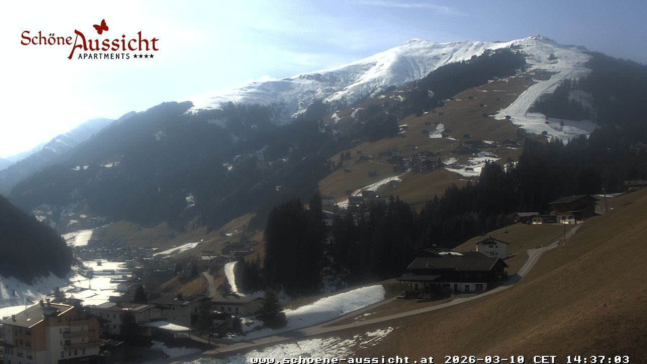 Archiv Foto Webcam Tux Lanersbach - Ausblick Appartements Schöne Aussicht