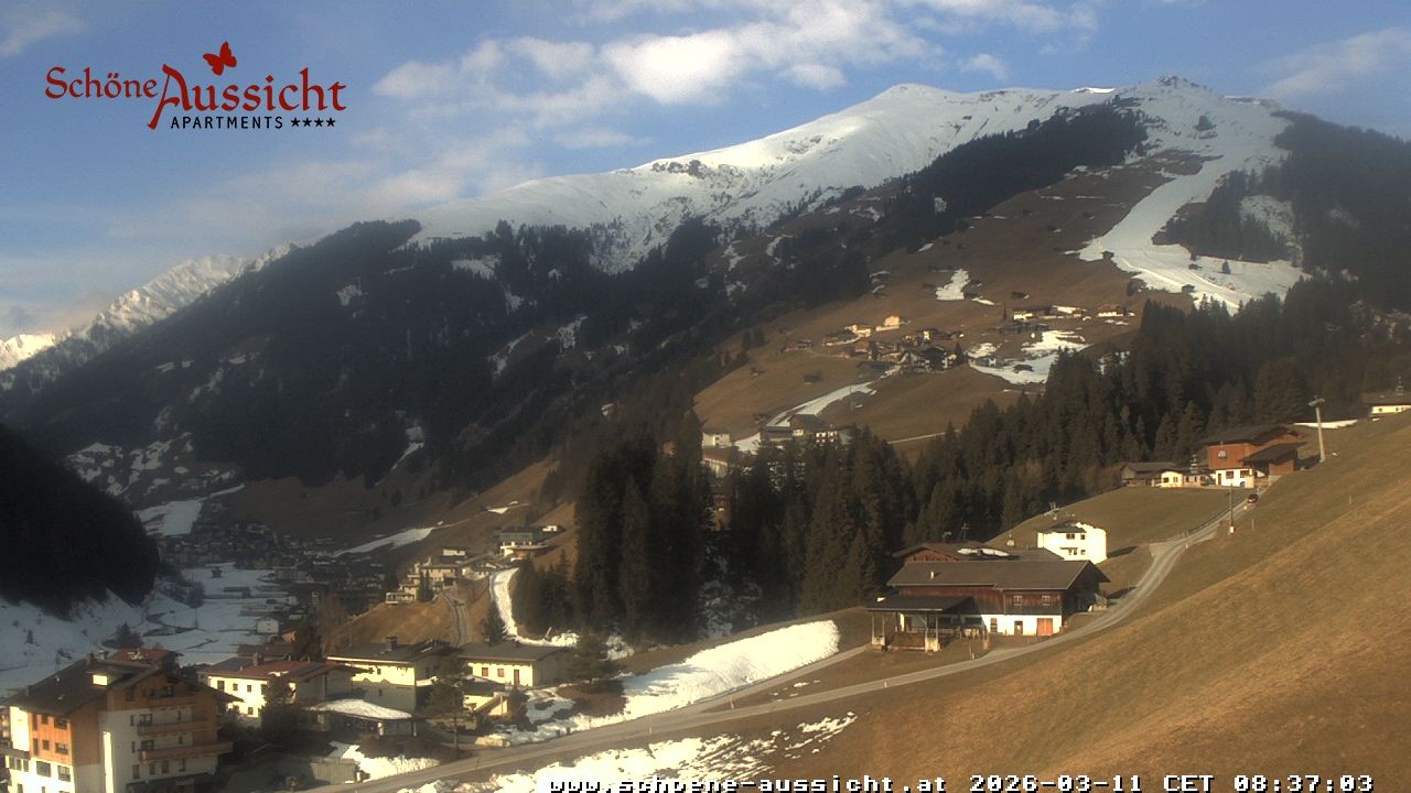 Archiv Foto Webcam Tux Lanersbach - Ausblick Appartements Schöne Aussicht