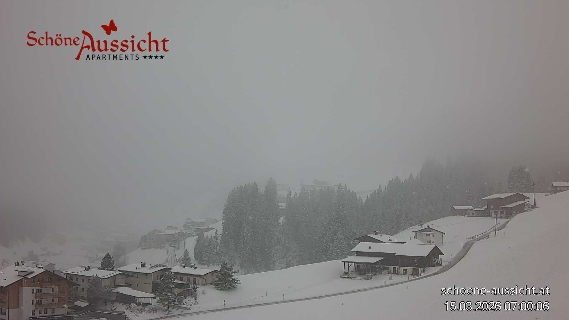 Archiv Foto Webcam Tux Lanersbach - Ausblick Appartements Schöne Aussicht