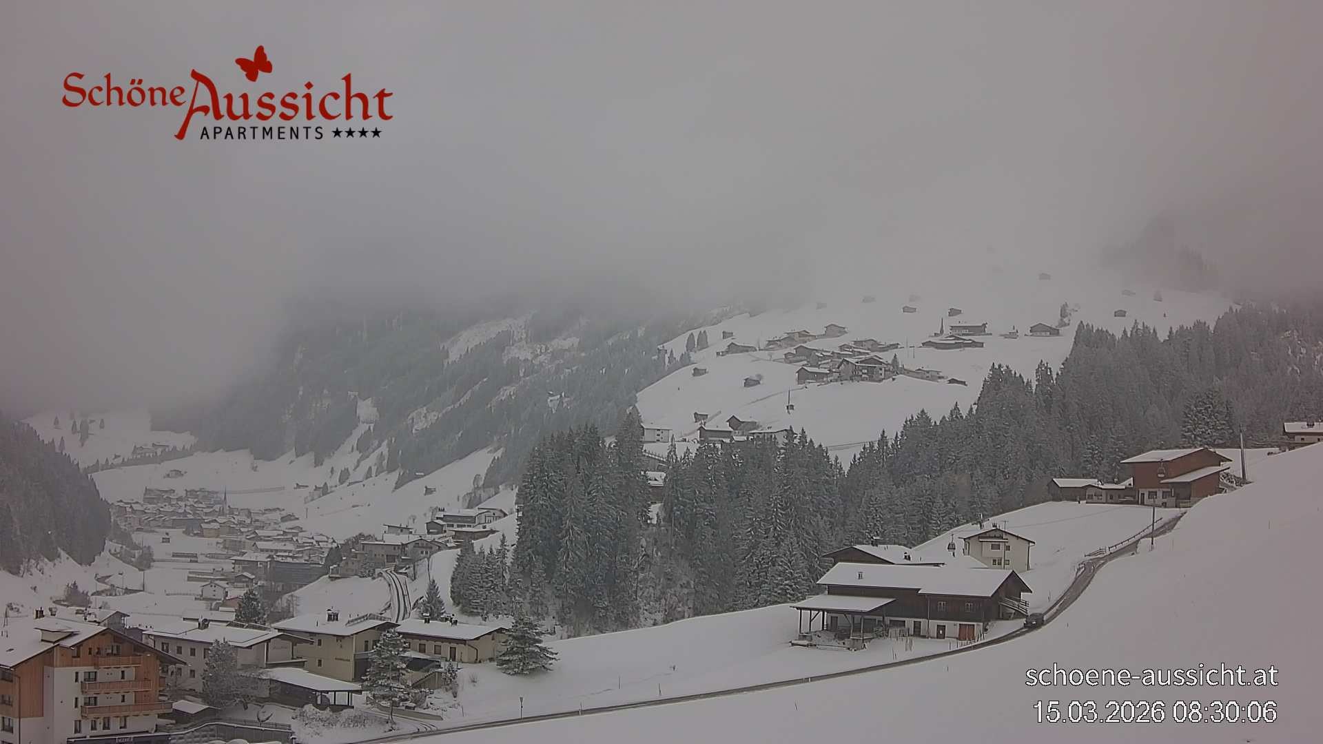 Archiv Foto Webcam Tux Lanersbach - Ausblick Appartements Schöne Aussicht