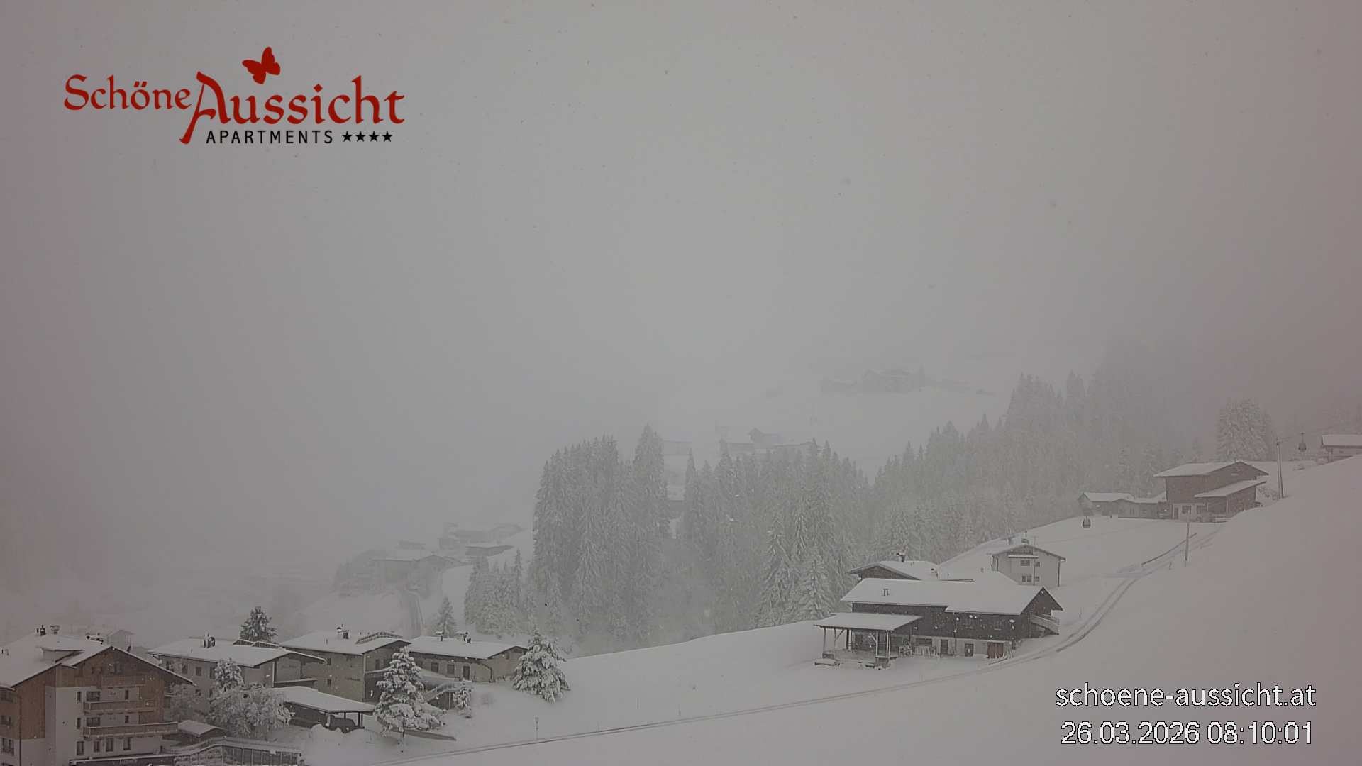 Archiv Foto Webcam Tux Lanersbach - Ausblick Appartements Schöne Aussicht