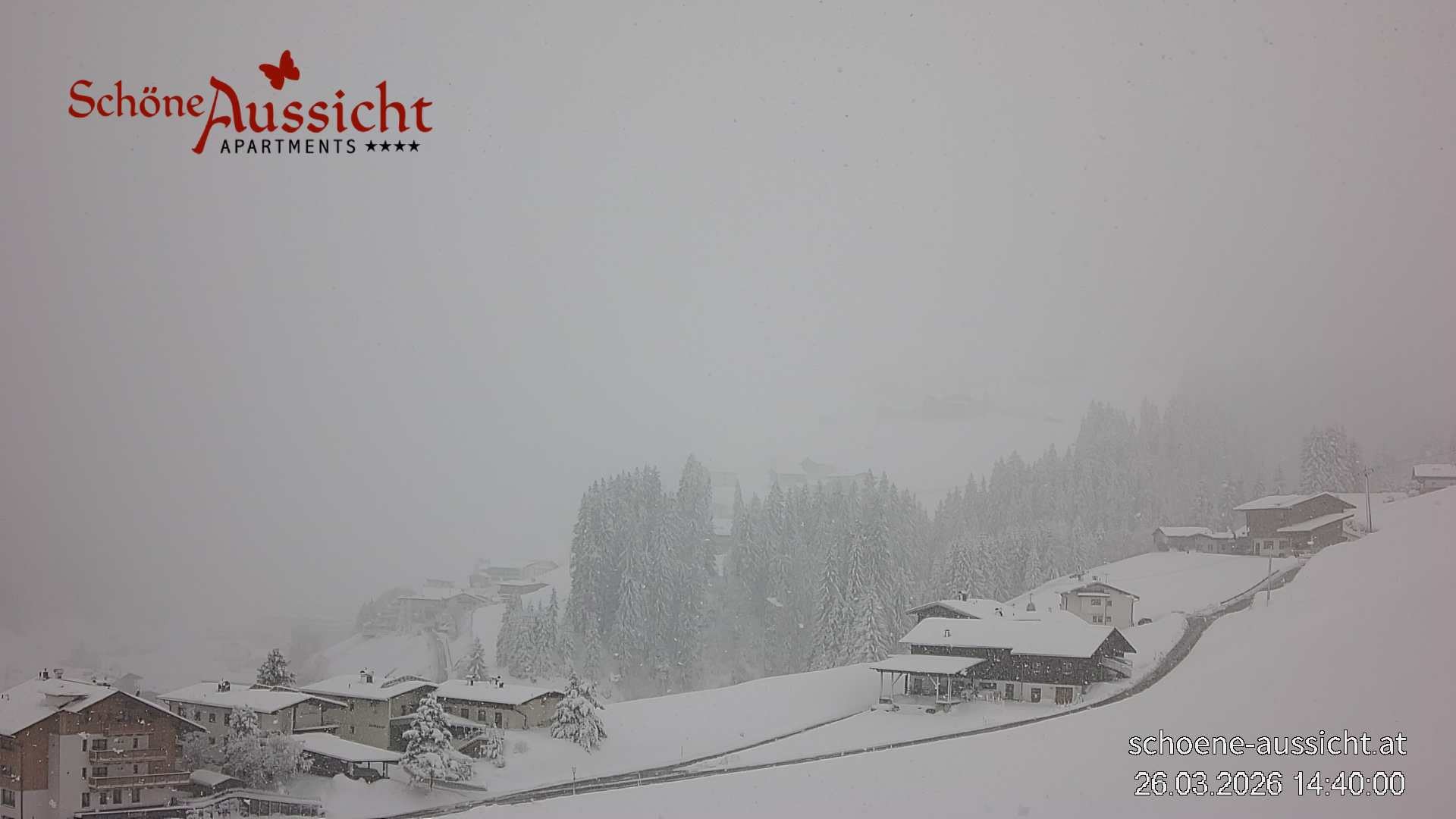 Archiv Foto Webcam Tux Lanersbach - Ausblick Appartements Schöne Aussicht