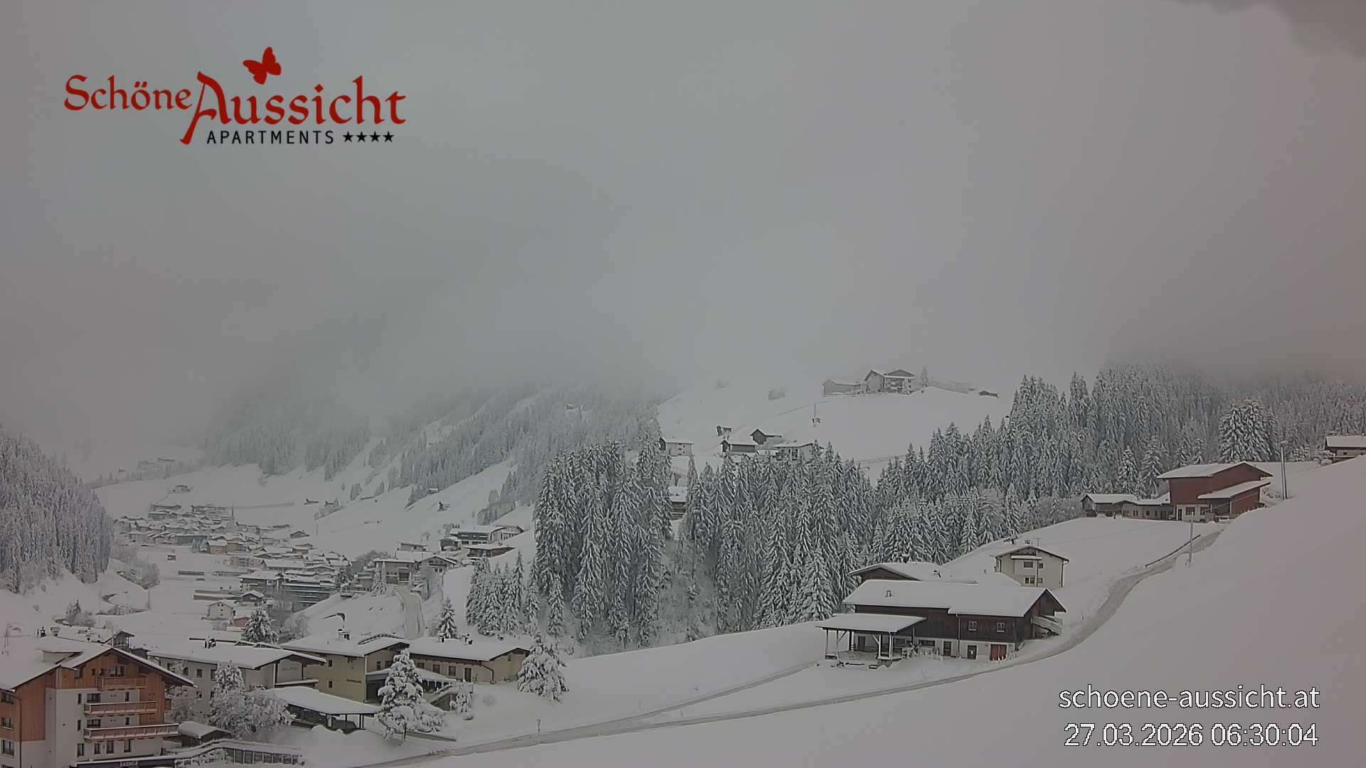 Archiv Foto Webcam Tux Lanersbach - Ausblick Appartements Schöne Aussicht