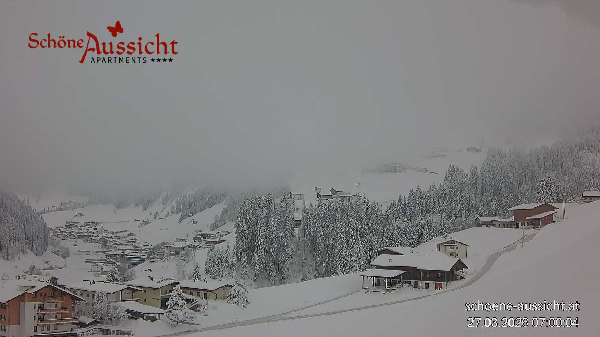 Archiv Foto Webcam Tux Lanersbach - Ausblick Appartements Schöne Aussicht