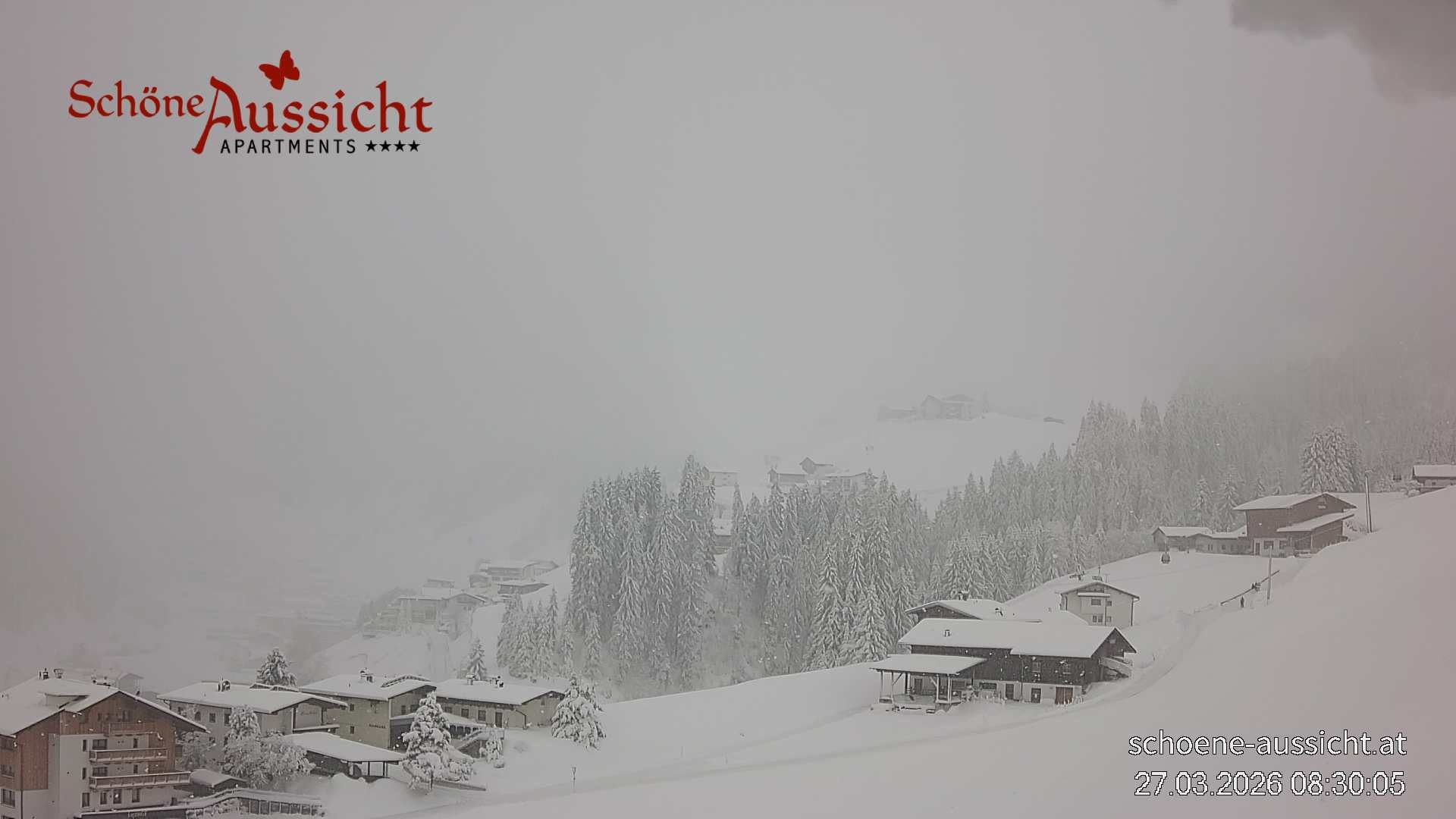 Archiv Foto Webcam Tux Lanersbach - Ausblick Appartements Schöne Aussicht