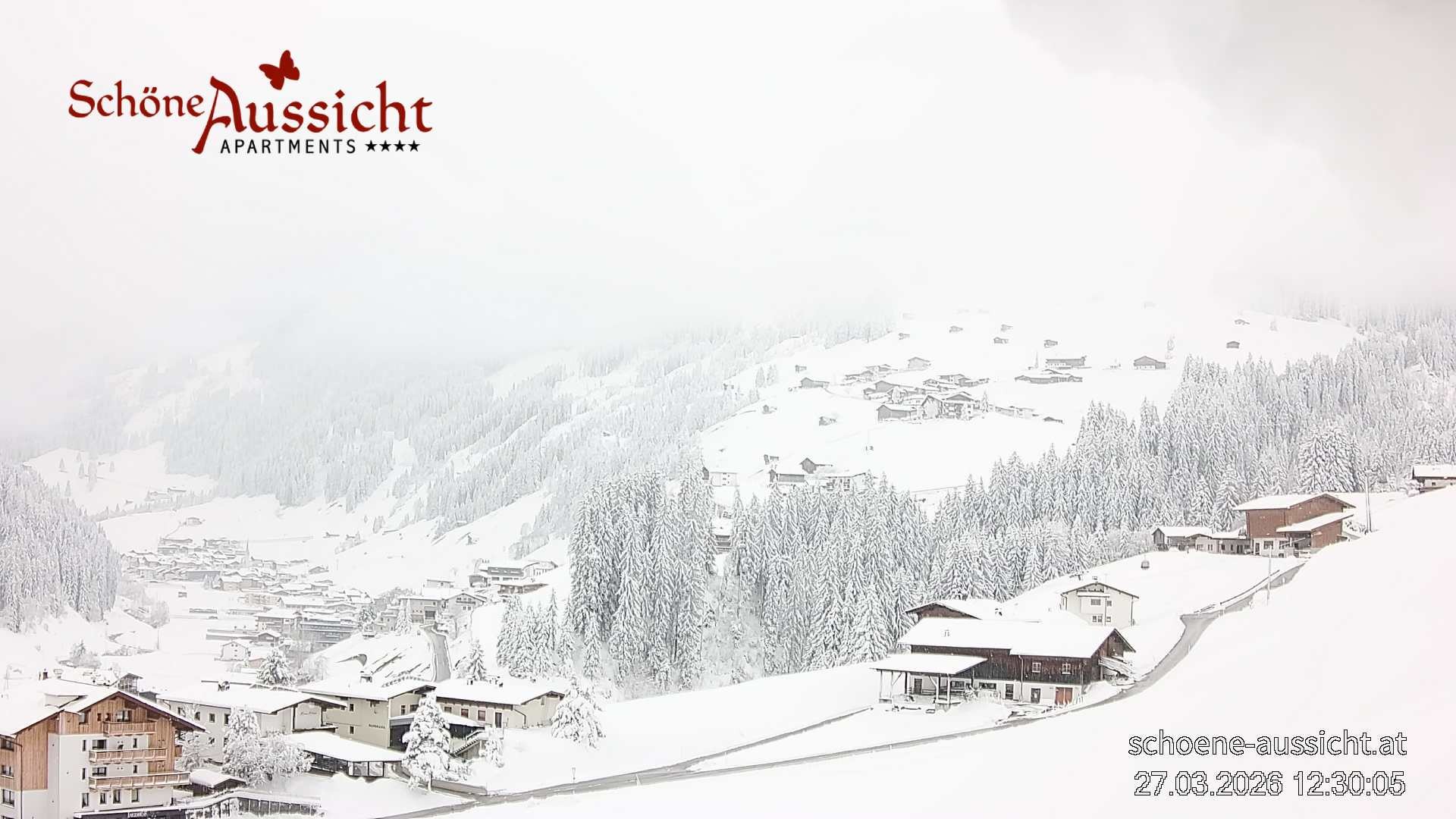 Archiv Foto Webcam Tux Lanersbach - Ausblick Appartements Schöne Aussicht