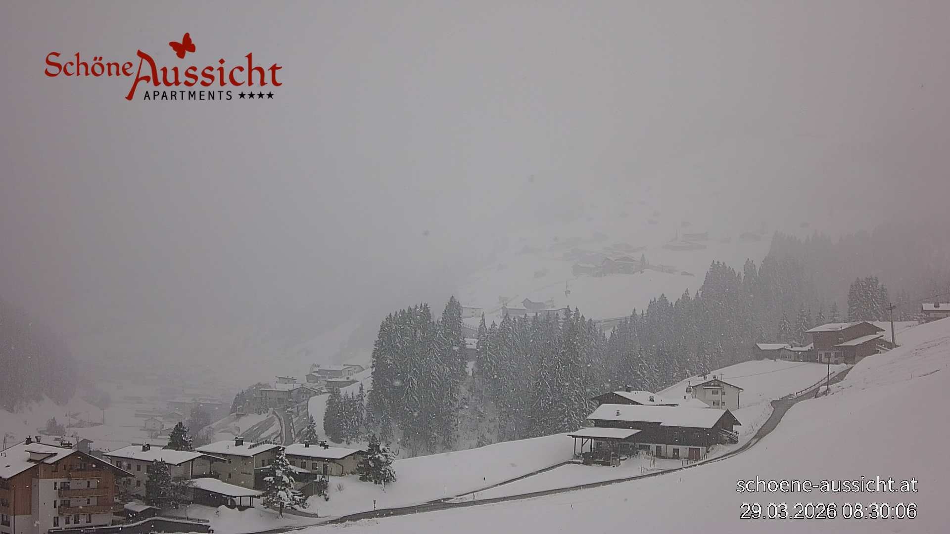 Archiv Foto Webcam Tux Lanersbach - Ausblick Appartements Schöne Aussicht