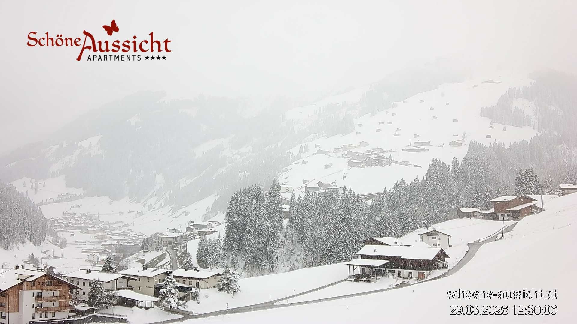 Archiv Foto Webcam Tux Lanersbach - Ausblick Appartements Schöne Aussicht