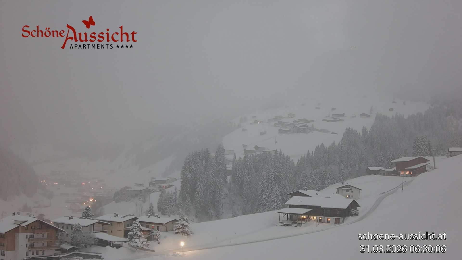 Archiv Foto Webcam Tux Lanersbach - Ausblick Appartements Schöne Aussicht